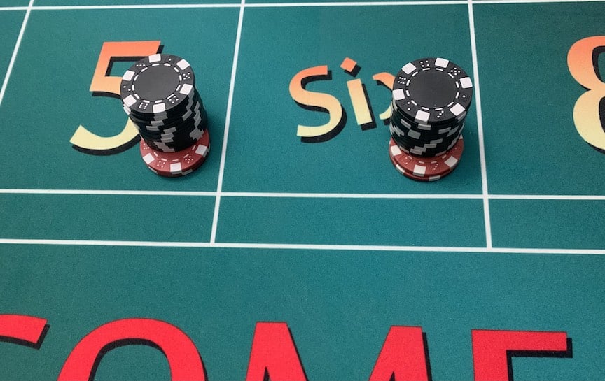 Two come bets with maximum odds for advanced craps strategy