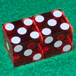 pair of casino craps dice