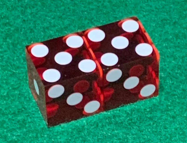 pair of casino craps dice