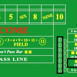 Craps Yo Bet highlighted on table layout